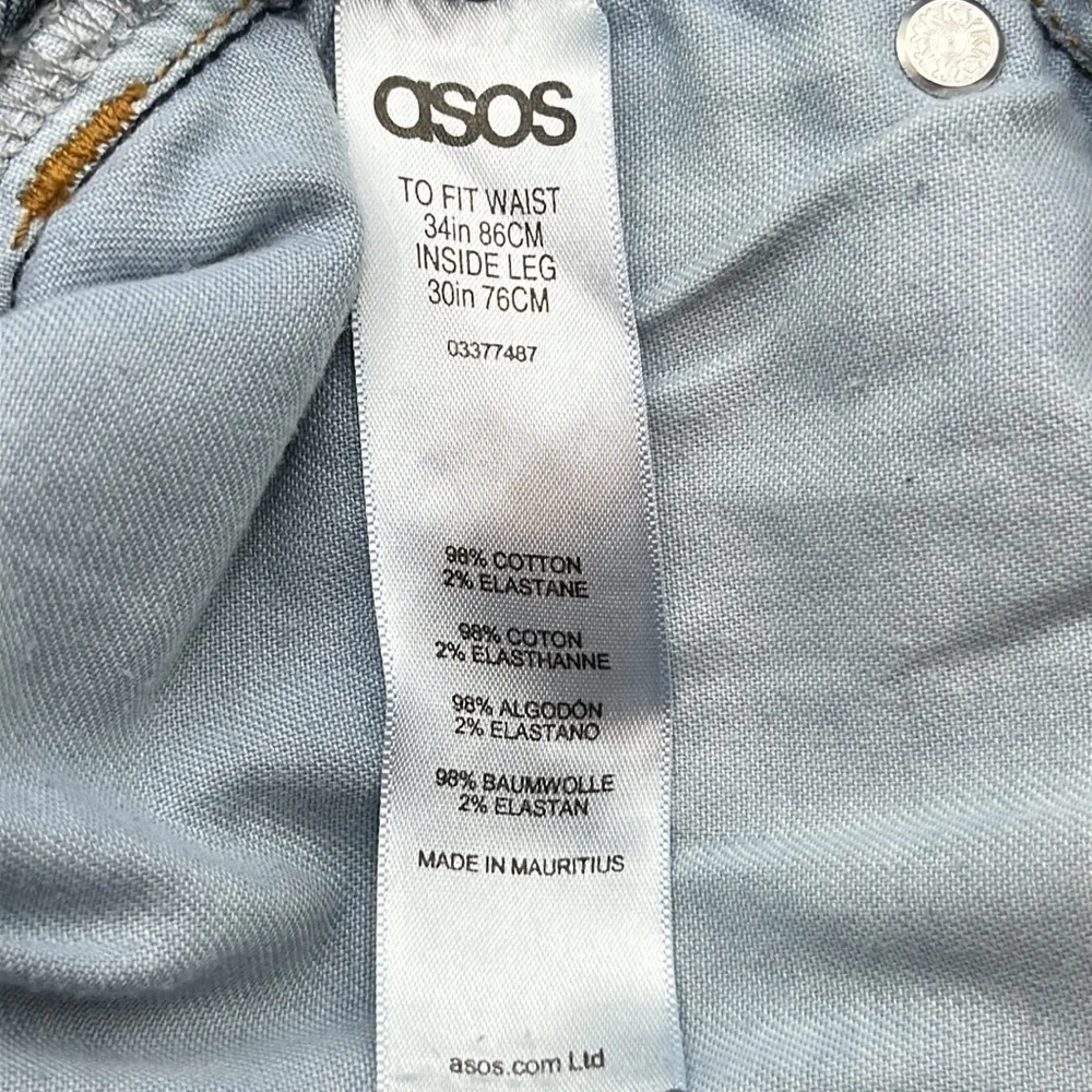 Asos Slim Fit Straight Leg Size 34